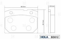 Hola (к-т 4 шт) колодки дисковые передние lada 2101-2107