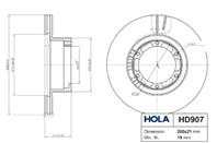Hola (1 шт.) тормозные диски gaz gazelle 2705-3302