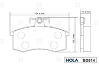 (к-т 4 шт.) hola колодки дисковые передние lada 2108-21099