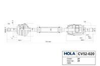 Привод ВАЗ-1118 в сборе (правый) длинный HOLA