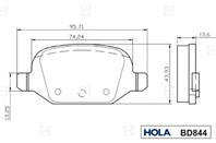 Тормозные колодки, дисковые, задние, LADA Vesta, Vesta SW, Xray, Granta sport, Kalina sport, (1 ком