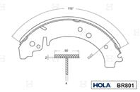 Колодка тормозная ваз-2101-07 2121-213  2123 задняя (hola) br801 (4 шт.)