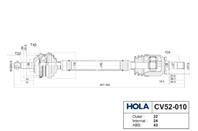 Привод ВАЗ-2170 в сборе (правый) (под АБС) длинный HOLA