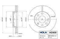 Диск тормозной CHEVROLET LANOS/AVEO/SPARK/ASTRA F/CORSA B/VECTRA A HOLA 90121445