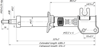 Амортизатор (стойка) Daewoo Matiz (98-)/Chevrolet Spark (98-) передн газ (AG 050