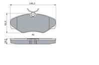 Колодки тормозные дисковые передние 0986424636 от фирмы BOSCH