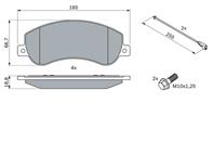 Колодки тормозные дисковые 0986494170 от компании BOSCH