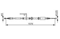 Трос ручного тормоза LAND ROVER FREELANDER -14 1578/1294мм