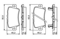 Колодки тормозные дисковые задние 0986494249 от производителя BOSCH