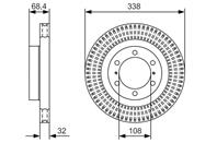 Диск тормозной TOYOTA LAND CRUISER PRADO (J150) 10- передний