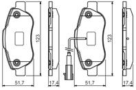 Колодки тормозные дисковые передние 0986495097 от фирмы BOSCH