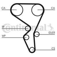 Ct1065k1_рем.к-кт грм! citroen berlingo/c3 1.6 00&gt  peugeot 206/307 1.6 00&gt