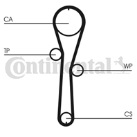 CT1045WP1_рем.к-кт ГРМ с помпой! Renault Clio 1.2