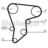 Ct590_ремень грм! 127x254 toyota starlet 1.5d 87&gt