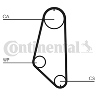 CT720WP1_рем.к-кт ГРМ с помпой! Opel Astra/Calibr