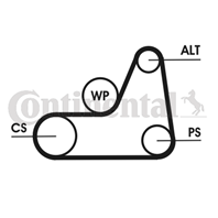 CONTITECH 6PK1042ELAST Ремень п/к