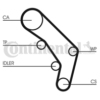 CT755K1_рем.к-кт ГРМ! Audi 100 2.5TDi AAT/ABP 91-