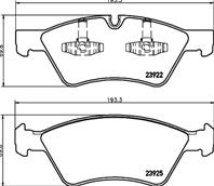 HELLA PAGID 8DB 355 012-011 Колодки тормозные MERCEDES W164 (ML)/X164 (GL)/W211/W251 04&gt передние