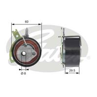 GATES T43186 Натяжитель ремня ГРМ CITROEN/PEUGEOT/FORD/LAND ROVER/MITSUBISHI 2.2D 06-