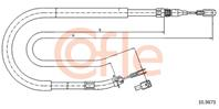 Трос стояночного тормоза задн MB SPRINTER tel WDB903663 mod 741.408/02-3T single wheels 97-