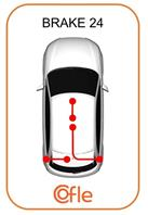 Трос стояночного тормоза передн FIAT MULTIPLA all 98-
