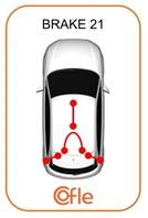 Трос стояночного тормоза передн OPEL CORSA COMBO C 01-