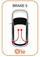 Трос стояночного тормоза лев/прав задн CITROEN C3 all (дисковые тормоза) 09/09-