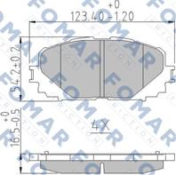 FO 235883_колодки дисковые передние! Toyota Yaris 1.0/1.3/1.4 D-4D 06>