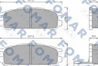 FO 480581_колодки дисковые задние! Subaru Legacy 1.8-2.5i 90>/Impreza 1.6-2.0 92-00