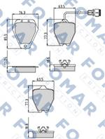 FO 900481_колодки дисковые передние! Audi A8 2.8-4.2 94-98/S6 96-97