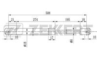 Амортизатор багажника Opel Astra F (51_, 52_, 55_) 91-, Astra F Classic 98-