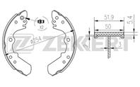 Барабанные тормозные колодки задние BK4165 от фирмы Zekkert