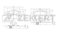 Колодки тормозные дисковые задние BS1143 от производителя Zekkert