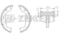 Колодки торм. бараб. зад Volvo S60 00-, S80 I, II 98-, V70 I-III 96-, XC70 Cross Country 00-, XC90 02-