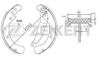 Барабанные тормозные колодки задние BK4448 от производителя Zekkert