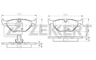 Колодки торм. диск. зад BMW 3 (E36) 90-, 3 (E46) 98-, Z1 88-, Z4 (E85, E86) 03-, Rover 75 (RJ) 99-