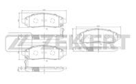 Колодки торм. диск. перед Nissan Murano (Z50) 02-, Navara (D40) 04-, Pathfinder (R51M) 05-