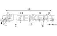 Амортизатор багажника Mercedes ML (W163) 98-