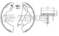 Барабанные тормозные колодки задние BK4158 от производителя Zekkert