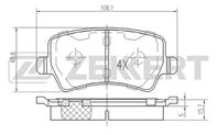 Колодки торм. диск. зад Ford Galaxy II 06-, Volvo S60 II 10-, S80 II 06-, V60 10-, XC70 05-