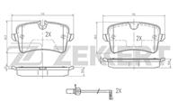 Колодки тормозные дисковые задние BS2426 от производителя Zekkert