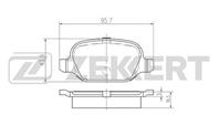 Колодки тормозные дисковые задние BS2464 от фирмы Zekkert