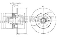 Диск торм. зад. Seat Ibiza II 93-, Toledo I 91-, VW Golf II-IV 83-, Polo II-III 95-, Passat II-V 85-