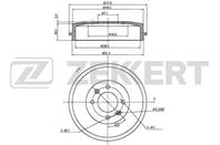 Барабан торм. зад. Citroen Berlingo I, II 96-, Xsara Picasso (N68) 99-, Peugeot 306 93-, 406 95-, Partner (5, 5F) 96-