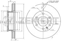 Диск торм. перед. MB Sprinter 3-t, 3, 5-t, 4, 6-t, 5-t 06-, VW Crafter 30-35, 30-50 06-