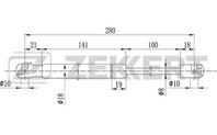 Амортизатор багажника Skoda Superb (3U) 02-, VW Bora I 98-, Passat V 96-