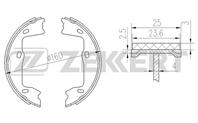 Колодки торм. бараб. зад Opel Astra F 91-, Vectra A, B 88-, Saab 900 (YS3D) 93-, 9-3 (YS3D) 98-