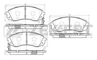 Колодки торм. диск. перед Hyundai H-1 01-, Starex/H1 08-, Kia Carnival III 06-