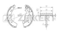 Колодки торм. бараб. зад. Hyundai Getz 02-
