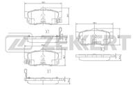 Колодки торм. диск. зад Nissan Almera (N15, N16) 95-, Maxima (A32, A33) 95-, Primera (P11) 96-